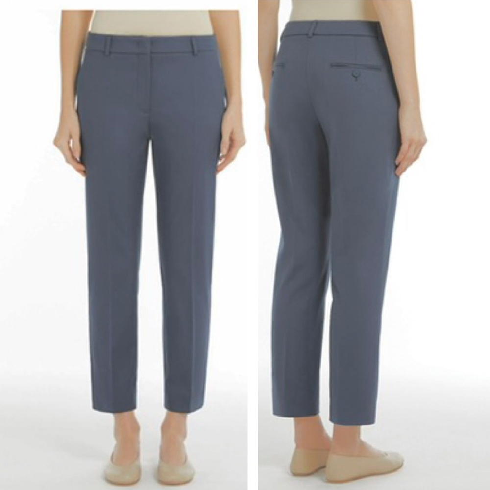 Max Mara Weekend Straight Leg Cigarette Fit W13 Stretch Pants Flat Pocket Zip 14